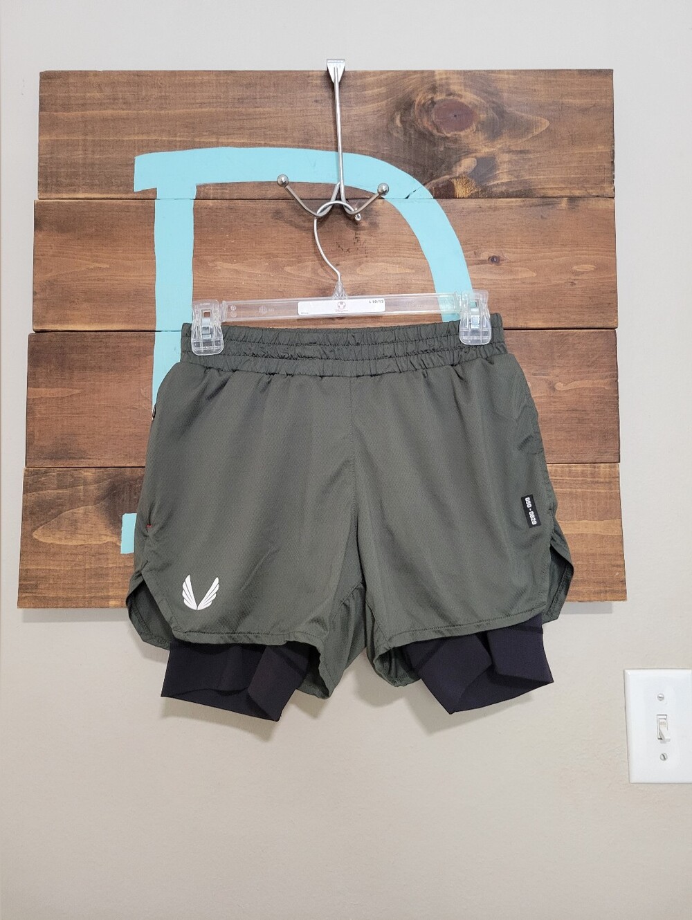 ASRV Silver-Lite 5" Liner Short Olive Green And Black DSG-0828 Size Xs
